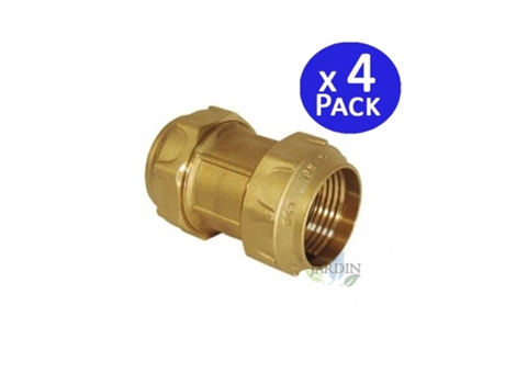 4 X Manguito Latón 40Mm Para Tubería De Polietileno SUINGA