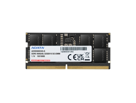 Memória RAM DDR5 ADATA (16 GB - 5600 MHz - 46.0)