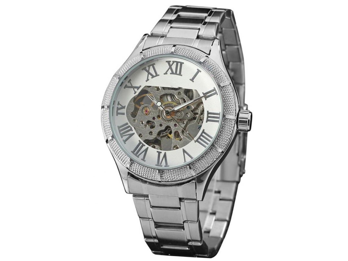 Reloj Mecánico Forsining De Acero Resistente Al Agua Para Hombre, Color Blanco