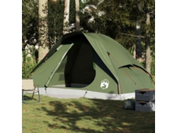 Tienda de campaña tipo domo familiar para 6 personas, impermeable, verde oliva.