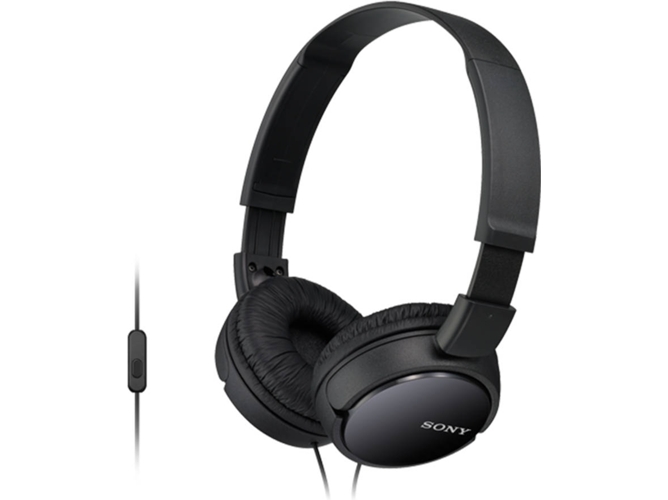 Auriculares con Cable SONY MDR-ZX110AP (On Ear - Micrófono - Negro)