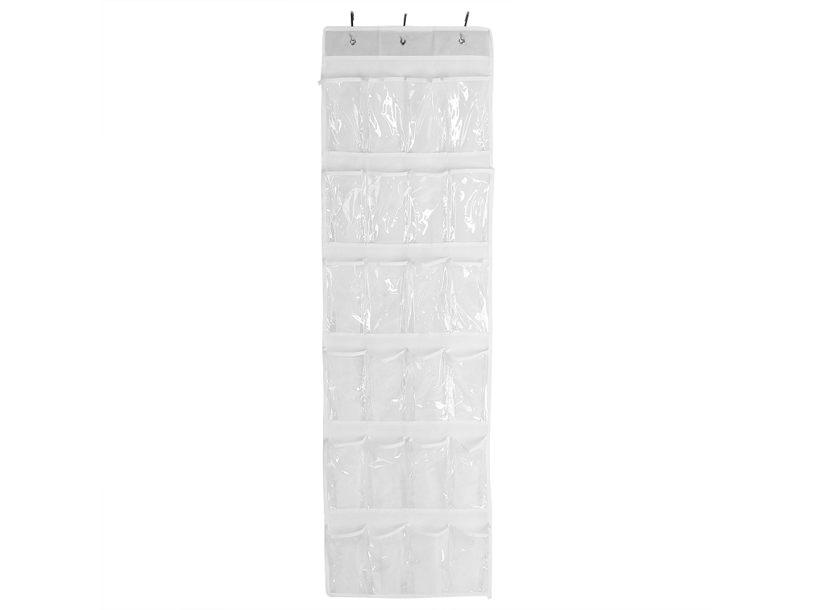 Organizador De Zapatos Con 24 Bolsillos, Colgante, No Requiere Herramientas, Material No Tejido Transparente.