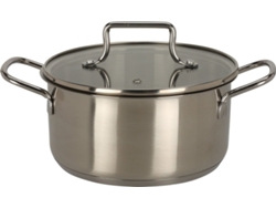 Olla de juguete de acero inoxidable con tapa de cristal, juguete educativo de 18 cm para niños, Koopman