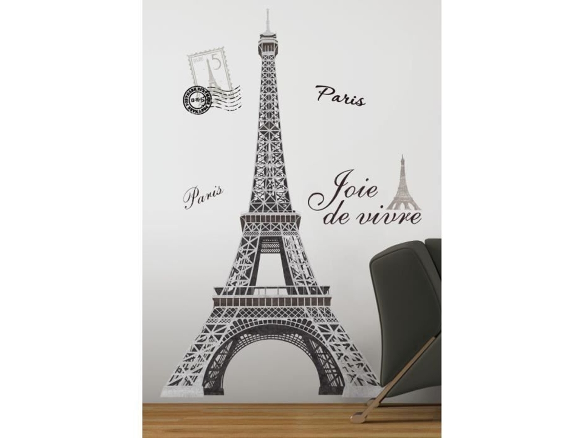 Pegatina Torre Eiffel Reposicionable Gigante 142X83Cm 45 7Cm X 101 6Cm y 22 9Cm X 101 6Cm ROOMMATES