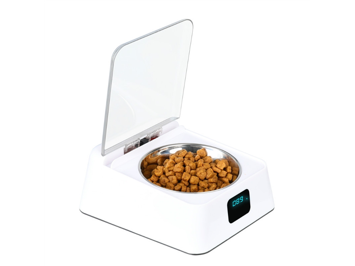 Comederos Automáticos Para Perros Y Gatos, Blancos, De Acero Inoxidable*