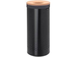 Cesta de Ropa BRABANTIA 120008 Inox (Negro - 3,35 kg - 30 x 30 x 65 cm - Garantía: 10 Años)