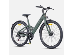 Bicicleta eléctrica Engwe N1 Air St con motor de 250 W, batería de 36 V y 10 Ah, neumáticos de 27,5 pulgadas, frenos de disco mecánicos, color verde.