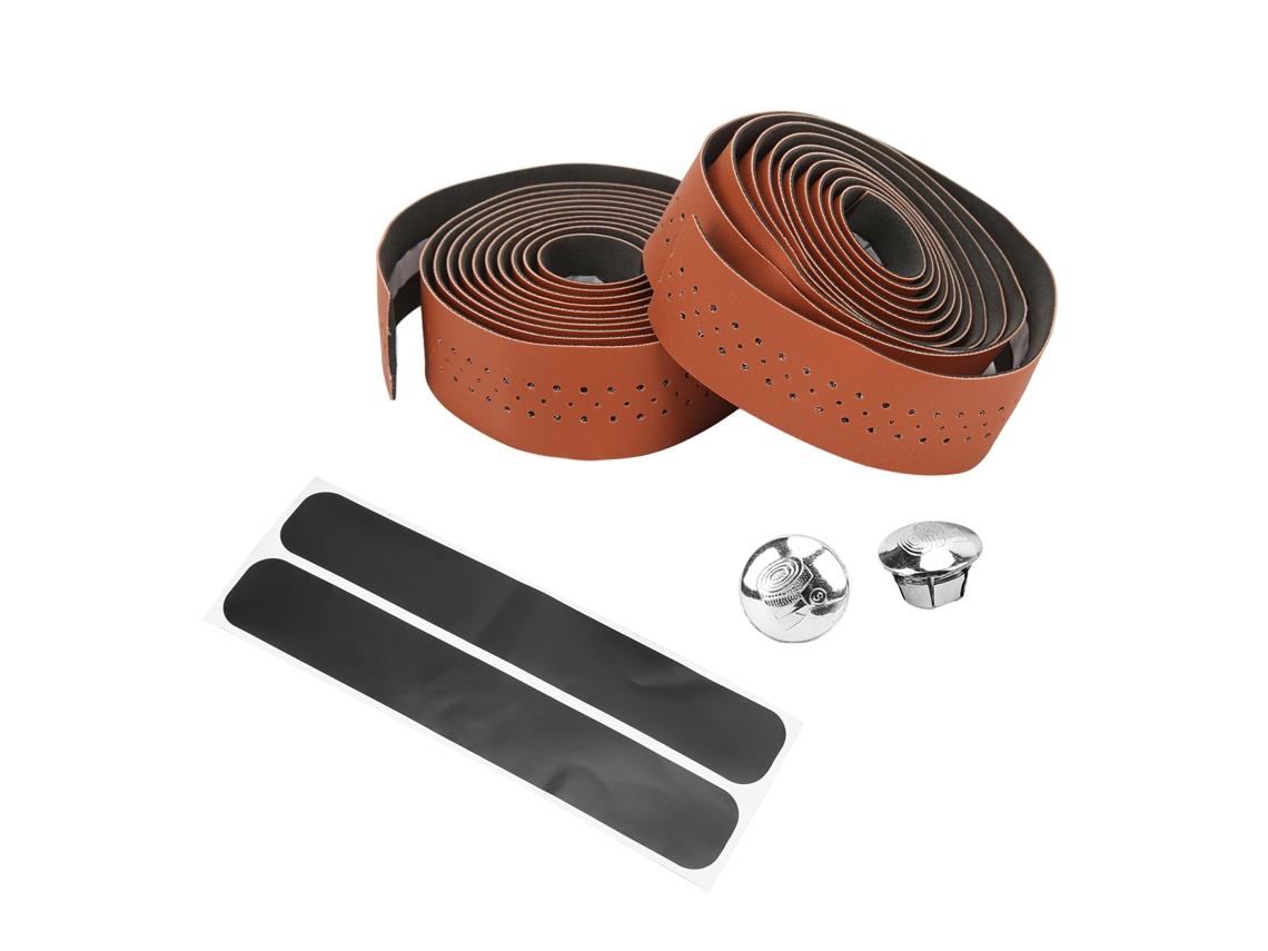 Cinta Para Manillar De Bicicleta De Carretera, Impermeable Y Antideslizante, De Piel Sintética Pu, Color Marrón.