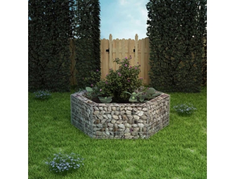 MAISON EXCLUSIVE - Arriate hexagonal de gaviones 160x140x50 cm