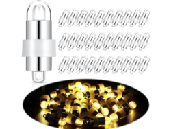30 Bombillas Led Para Globos Y Farolillos De Papel, Funcionan Con Pilas Pequeñas, Son Resistentes Al Agua Y Proporcionan Una Luz Cálida Para Fiestas De Halloween. ¡hazlo Tú Mismo!