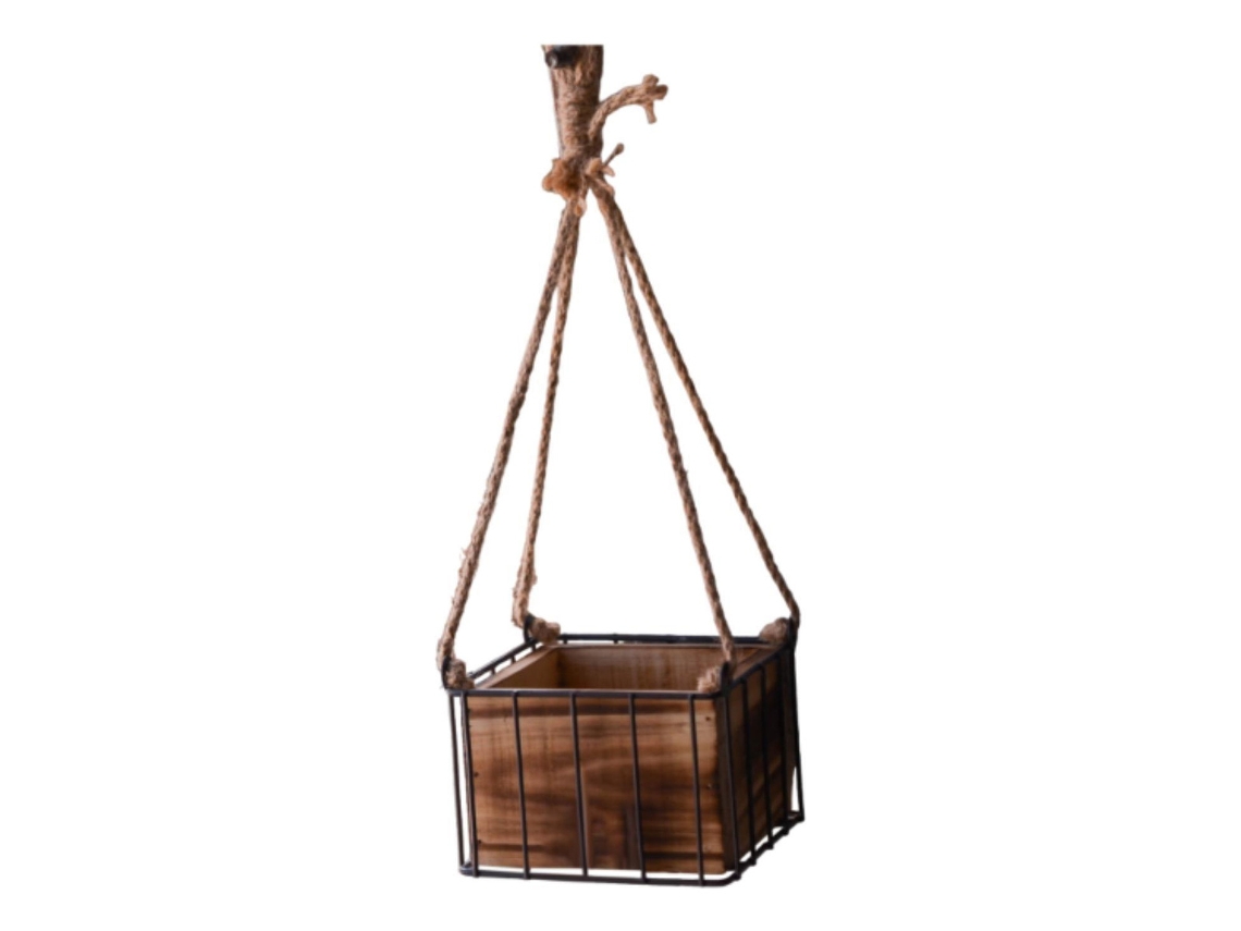 Cesta de flores colgante, arreglo floral, fácil de colgar, slowmoose
