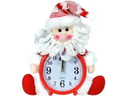 2026altiro-reloj De Mesa Navideño Decorativo Con Papá Noel Y Muñeco De Nieve, Funciona Con Pilas, Alarma Pequeña.