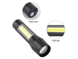 2026-linterna Led Portátil Xpe + Cob Impermeable Telescópica Zoom 3 Modos Para Exterior