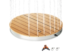 Ducha Redonda De Suelo Ø70,5 Cm Con Chorro Hasta 4 M Con Estructura De Aluminio Resistente A Los Rayos Uv