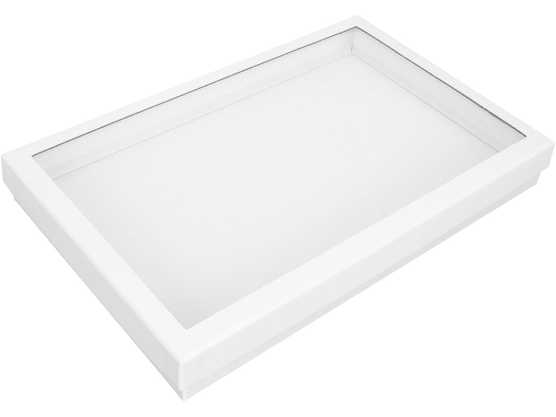 100 Anillos Ventana Transparente Papel Blanco Organizador Sencillo Moderno Joyas Objetos Pequeños Caja