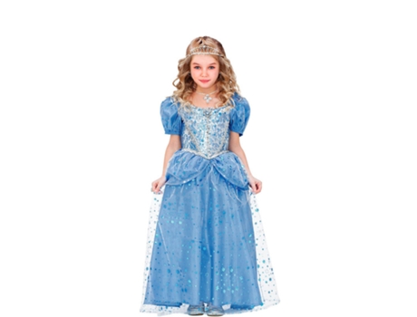 Disfraz de Niña WIDMANN azul claro princesa o hada (Tam.: 8 a 10 anos)