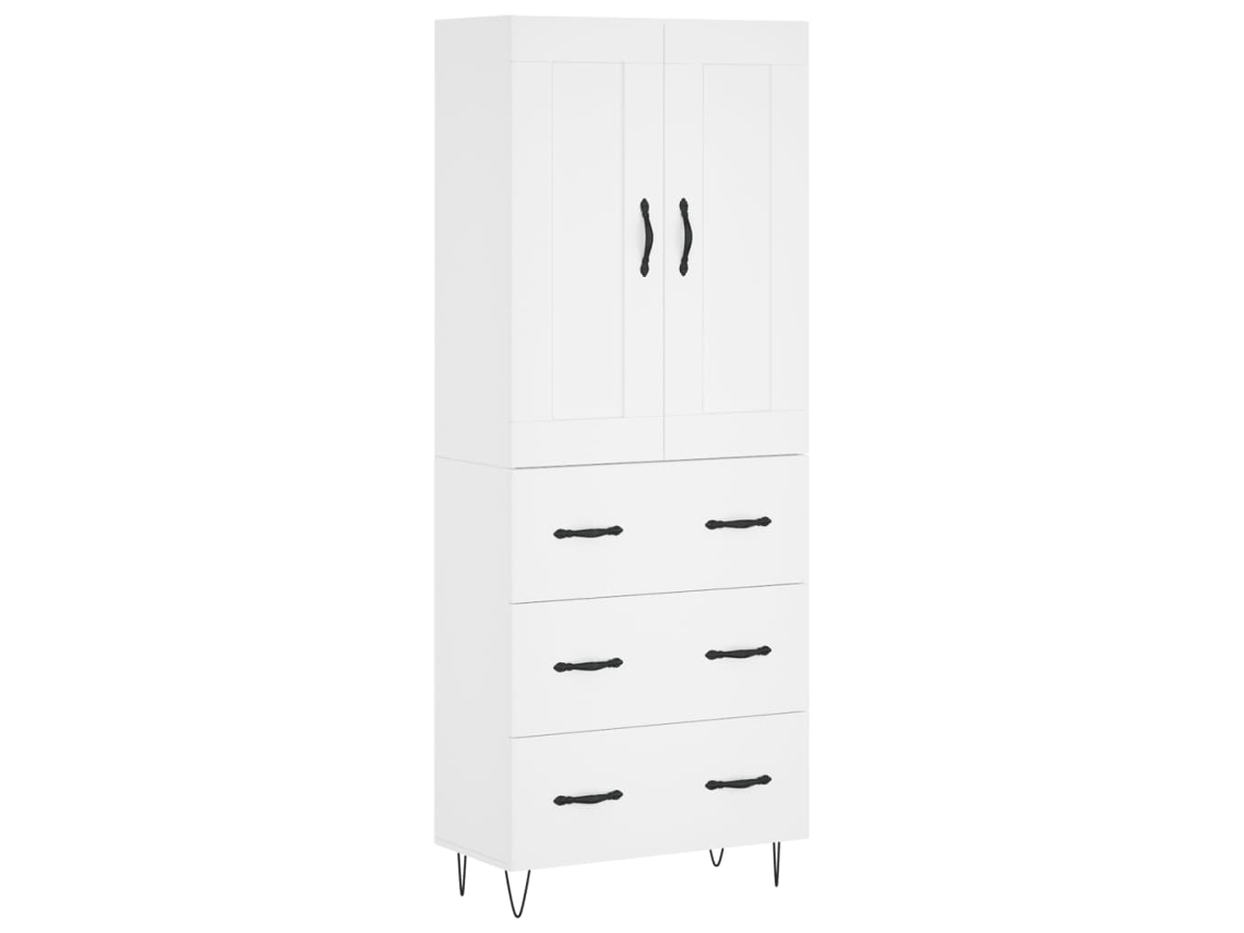 Mueble alto en madera blanca Derivados MAISON EXCLUSIVE (69,5x34x180 cm)