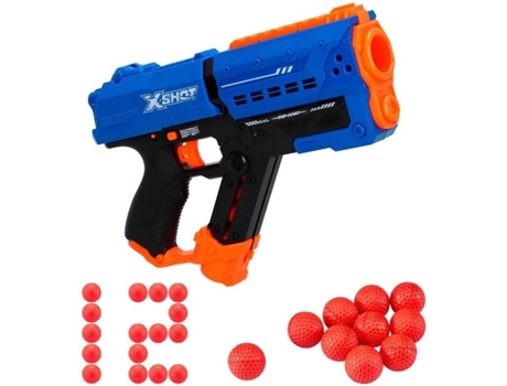 Arma de Juguete ZURU Pistola de bolas gomaespuma meteor blaster x-shot chaos (12 municones )