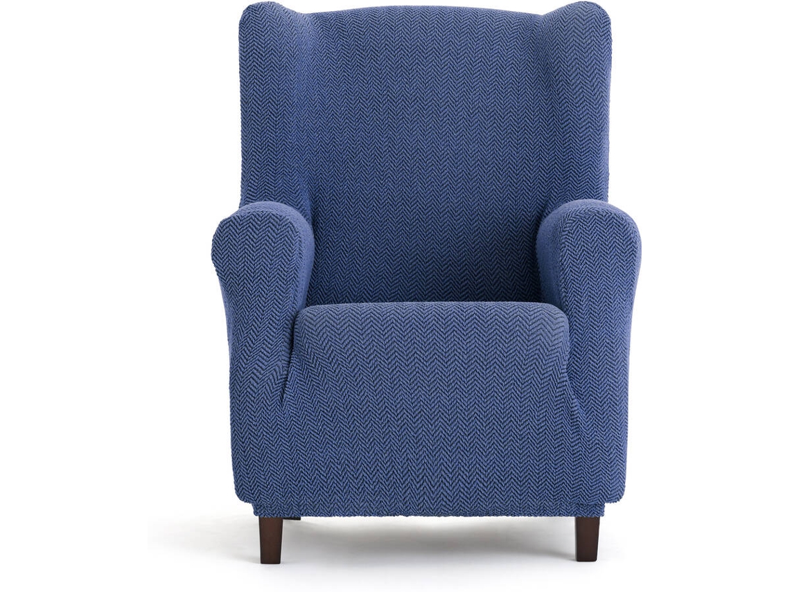Funda de Sillón EYSA Premium Jaz Tejido Multielástico (100 x 80 x 120 cm - Poliéster y Algodón - Azul)