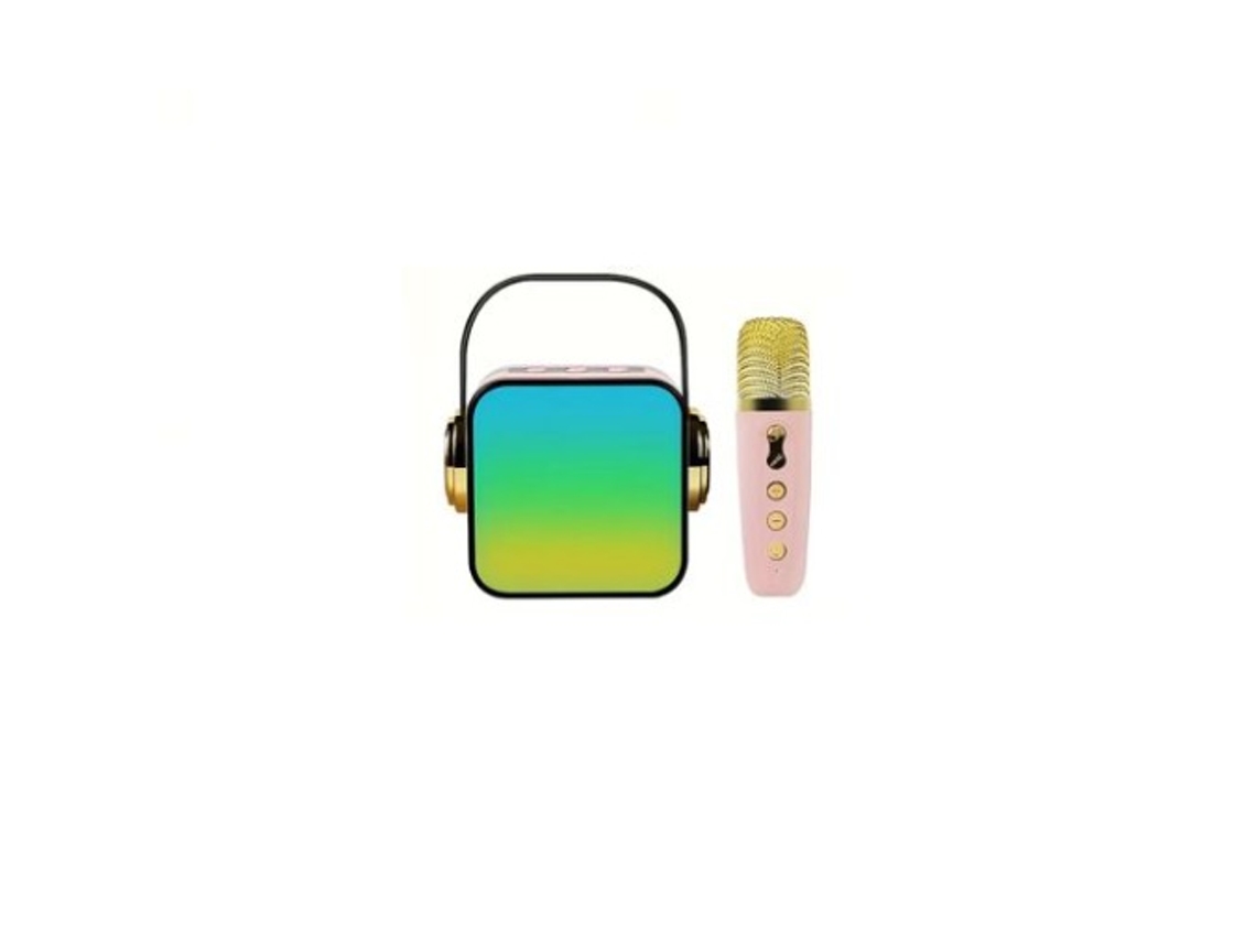 Altavoz inalámbrico portátil + 1 Microfone1 Wireless Portátil, con Luz Led RGB SKYHE ZX-03 Rosa