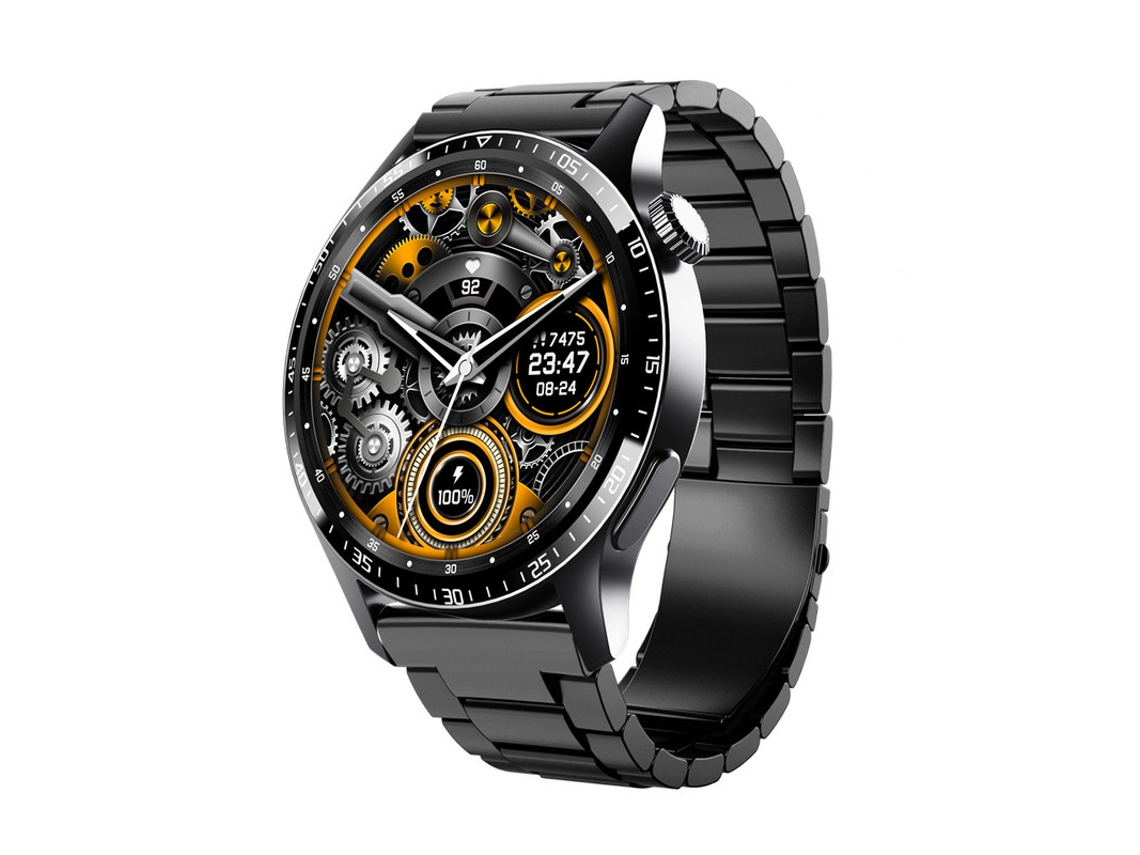 Reloj inteligente, pantalla completa HD de 1,35 pulgadas, 150 modos deportivos, negro Bestvite