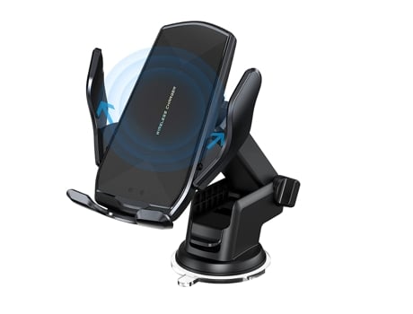 Cargador Coche Inalámbrico Teléfono Sujeción Carga Rápida CHRONUS Negro