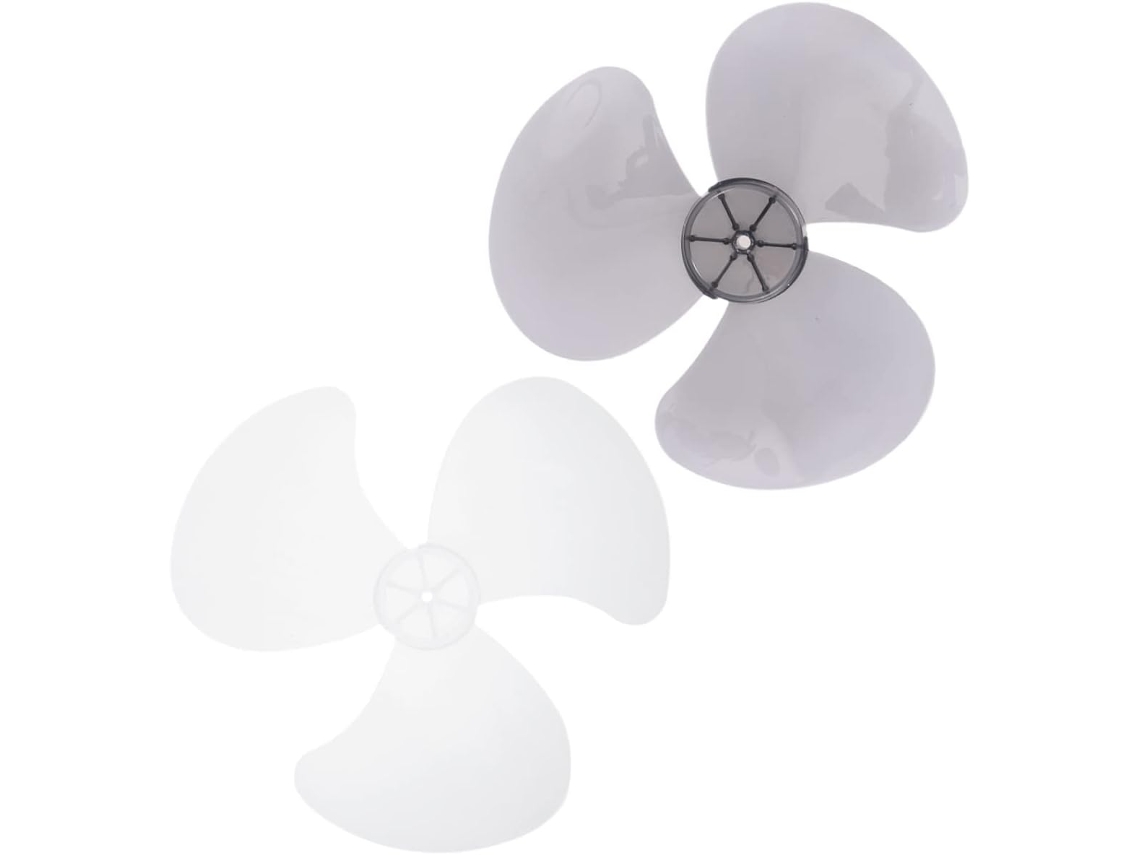 28 Aspas De Ventilador De Mesa De 2 Cm En Plástico Transparente Gris Y Blanco.
