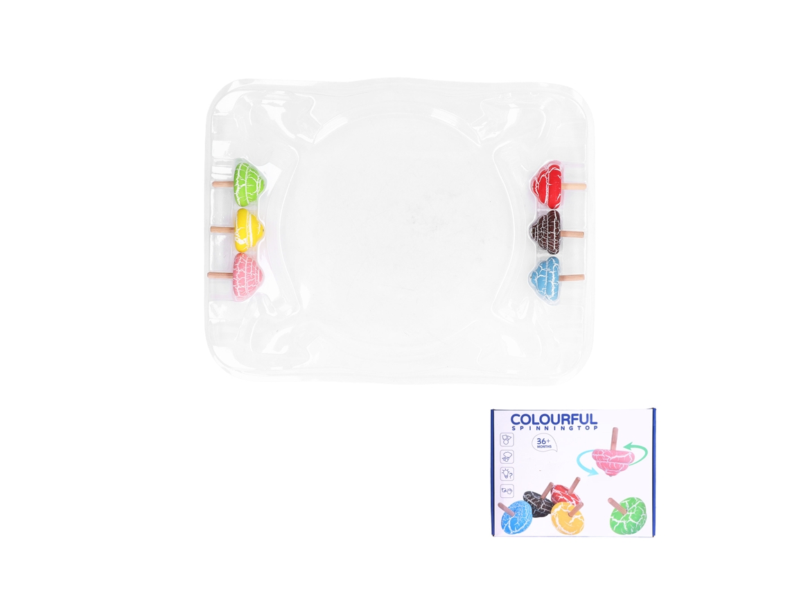 Brinquedos De Giróscopo De Madeira Coloridos Puzzle Rotativo Presentes De Festa Para Crianças 3+