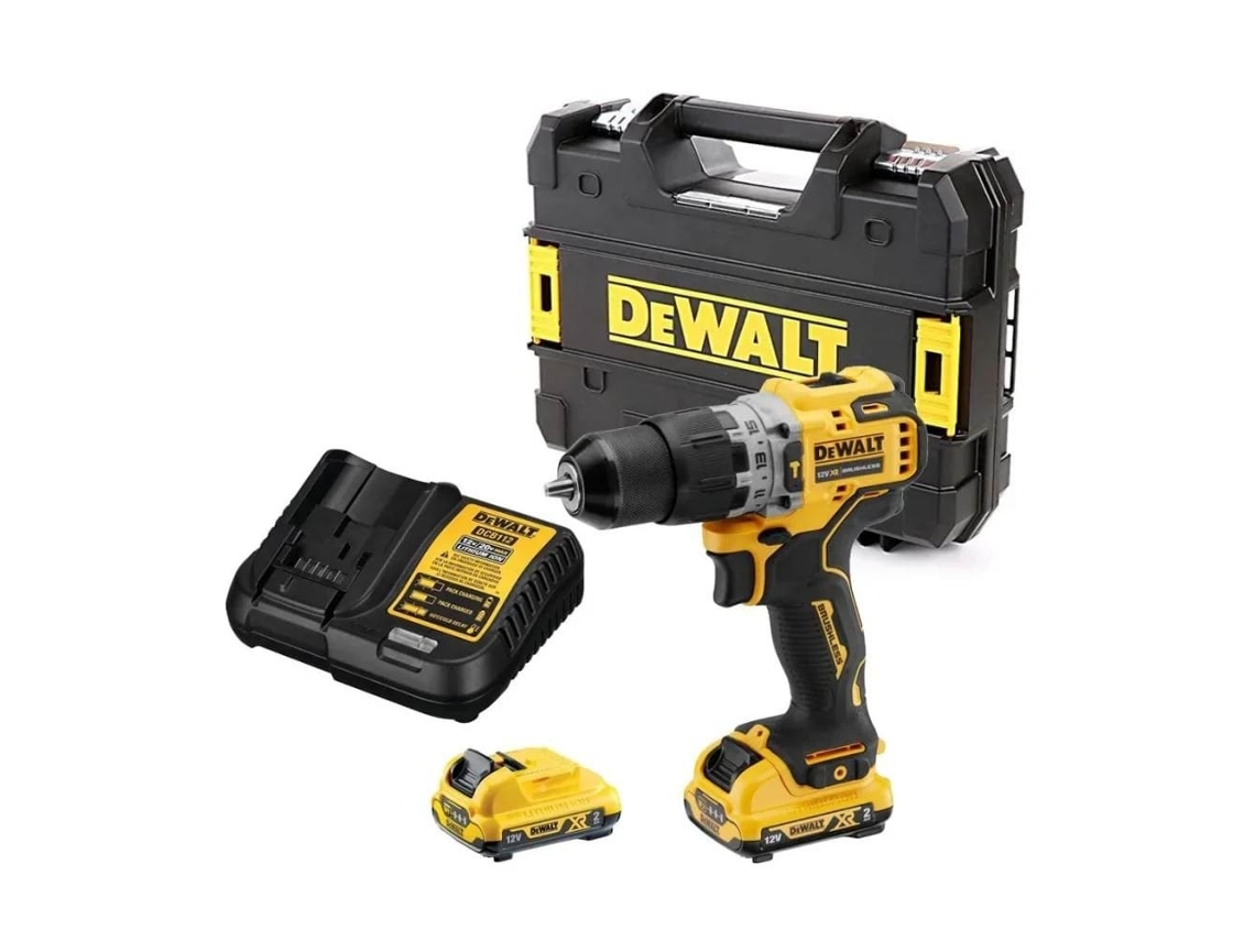 Taladro percutor DeWalt DCD706D2 de 12 V y 2,0 Ah