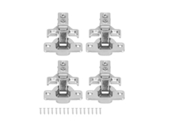 4 Bisagras Hidráulicas Con Tornillos Y Amortiguador De 105° Para Cajones De Armarios Y Muebles.