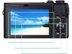 Protector de pantalla para Canon G5x2, película protectora de vidrio templado con transparencia AR para cámaras CUICH (paquete de 3)