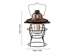 Linterna de camping recargable por USB con 3 modos de iluminación