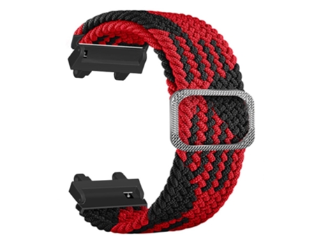 Correa de nailon ajustable para Huami Amazfit T-Rex 2 - negro/rojo