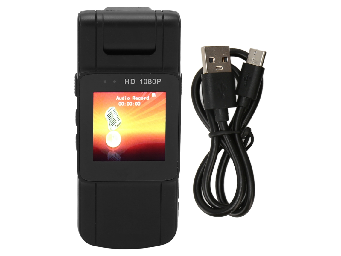 Cámara Grabadora De Vídeo Portátil Multifuncional Hd 1080p Con Clip Trasero Para Reuniones Policiales.