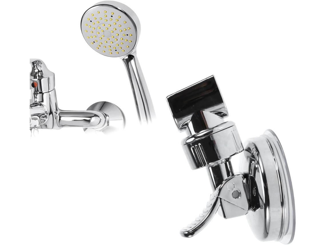 Soporte De Pared Ajustable Con Ventosa Para Cabezal De Ducha, No Requiere Perforación, Para Baño.