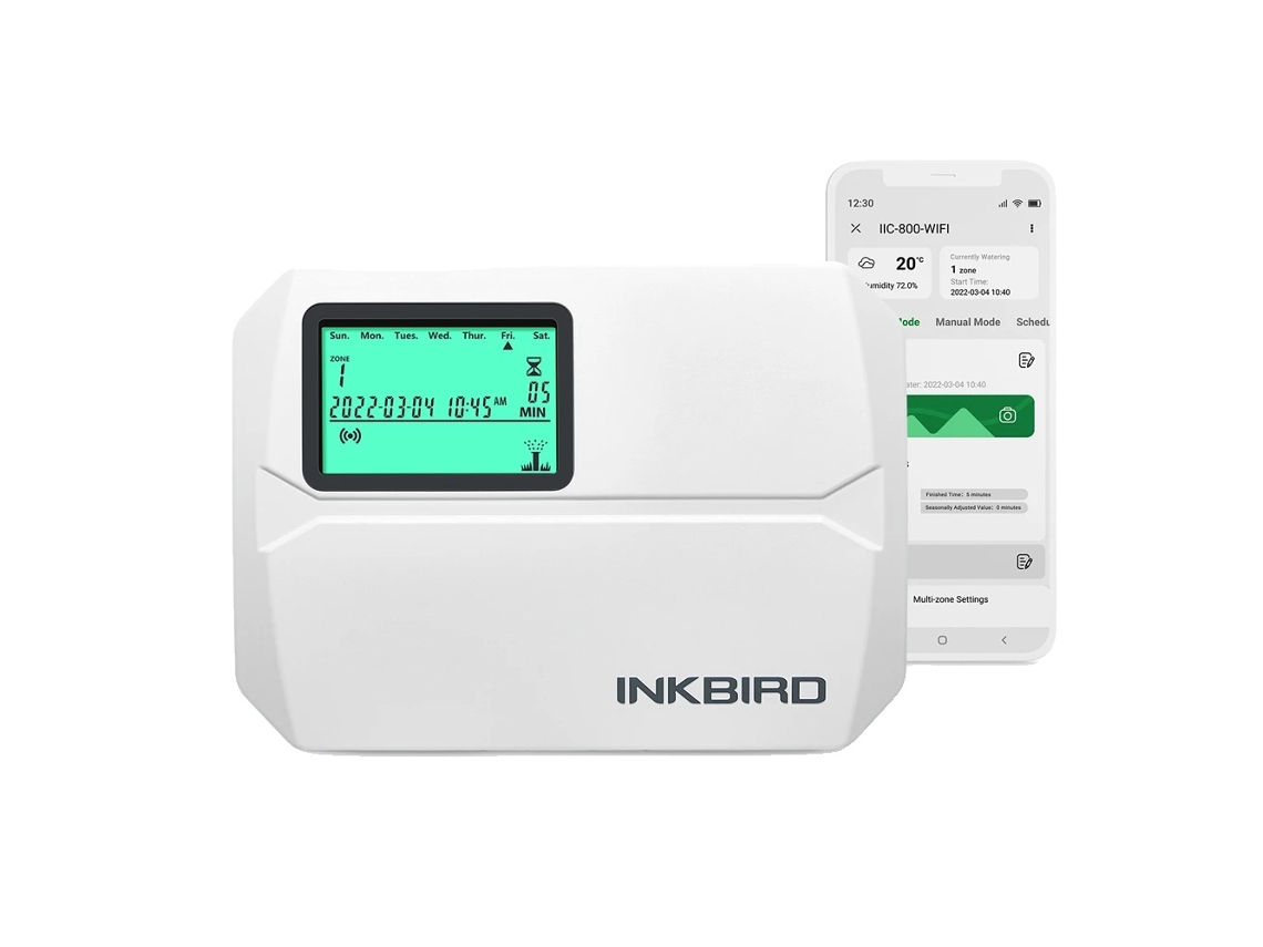 Controlador de riego inteligente para exteriores, control de 8 zonas, conectividad Wi-Fi, enchufe UE OEM