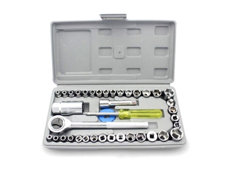 Juego de 40 Uds de llaves inglesas multifuncionales para reparación de motocicletas y coches, juego de llaves inglesas, kits de herramientas manual...
