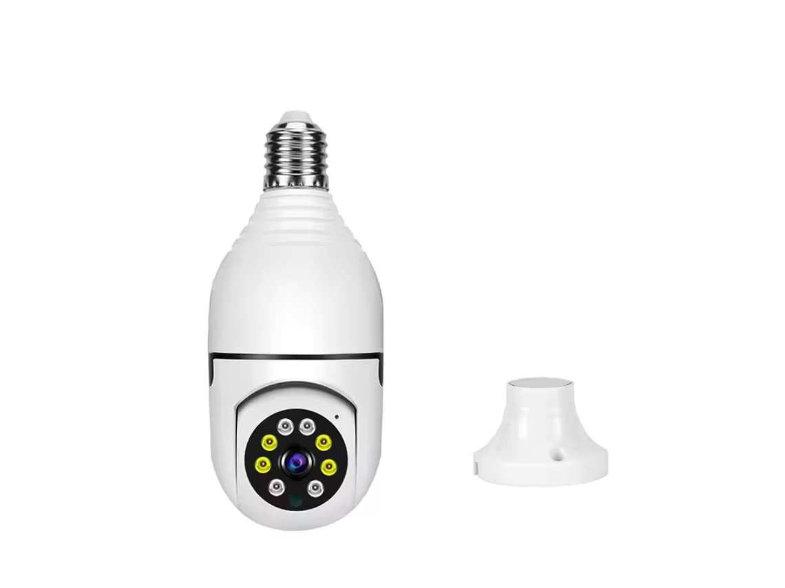 Cámara Ip Wifi 4g Con Bombilla E27 Y Monitor De Bebé Inalámbrico De 3 Mp