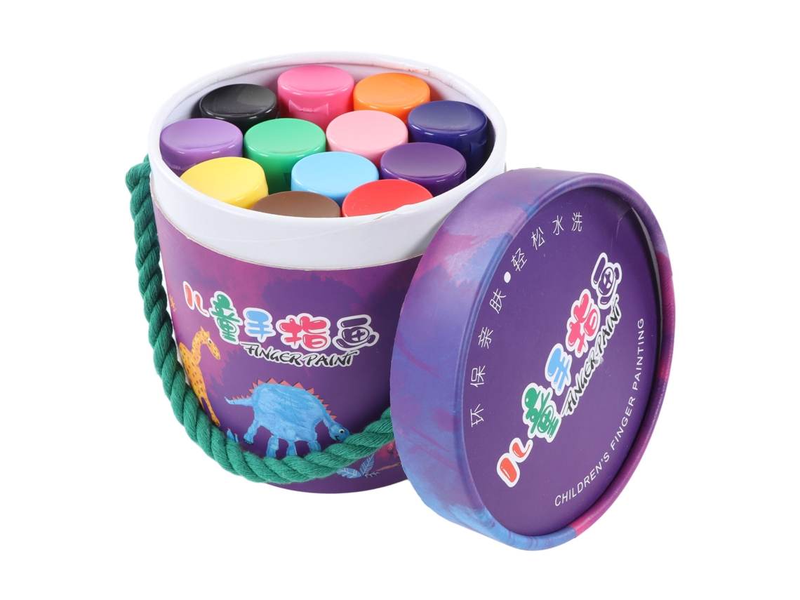 2026-kit De Pintura Con Los Dedos Lavable 12 Piezas, Seguro Sin Olor, Ambiental, Juguetes De Pintura Para Niños