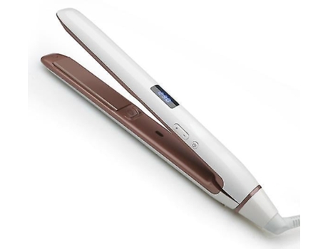 Plancha Termorreguladora Doble Función para Cabello Rizado y PlanchaBlanca Bisbisous AUJEZON