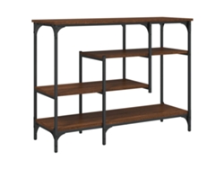 Mesa consola con estantes roble marrón VIDAXL (100x35x75 cm)