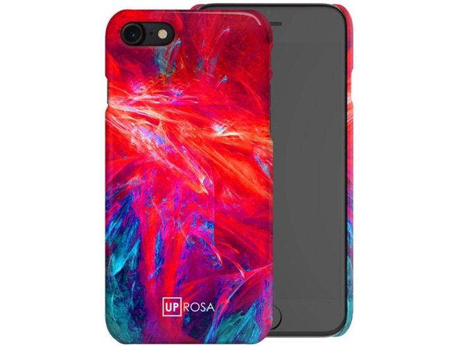 Funda iPhone 7, 8 UPROSA Fractal Flame Rojo