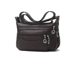Bolso de hombro informal para mujer en piel sintética con múltiples bolsillos (color café) Eifson