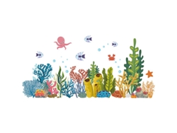Rebe-stickers De Pared De Peces Y Animales Marinos Creativos Para Decorar Dormitorio, Salón Y Cocina