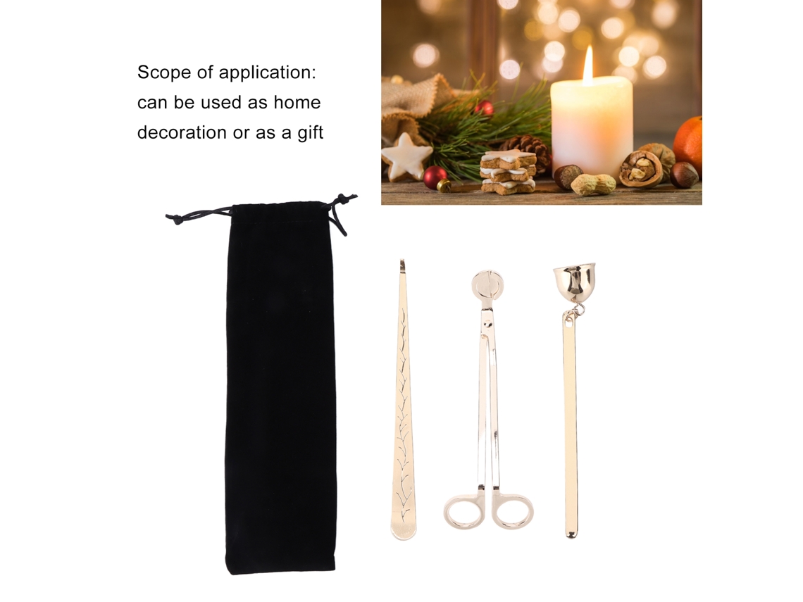 Juego De Accesorios Para Velas De Acero Inoxidable Con Cortador Y Gancho, Regalo Para Extintores De Incendios