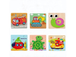 Juego De Rompecabezas De Madera, Paquete De 6, Juguetes Montessori Para Desarrollar La Motricidad Fina, Set De Regalo Educativo, Preescolar - Henten Home