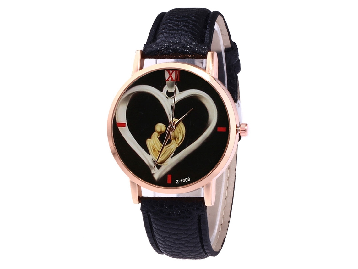 Reloj De Cuarzo Para Hombre Mujer, Moda, De Pulsera, Diseño Casual, Negro