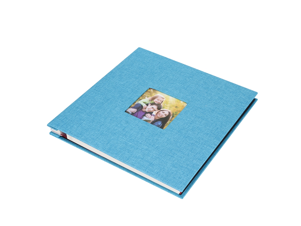 Baok-Lino Álbum De Fotos Adhesivo Diy Scrapbook Para Regalos De Aniversario San Valentín Azul Claro 27x28cm