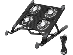 Soporte Para Portátil Con 4 Ventiladores, Resistente Para Ordenador De Sobremesa.