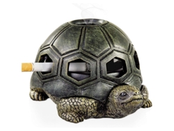 Cenicero De Exterior Con Tapa, Con Un Bonito Diseño De Tortuga.